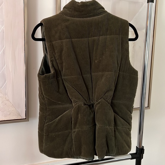 Womens Corduroy vest olive green - Picture 3 of 5